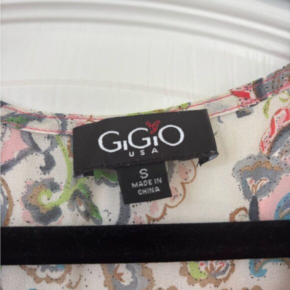 GiGio Women's Paisley Blouse - pink and Blue, small - Picture 3 of 6